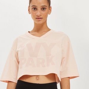 IVY PARK Coral Pink Crop Top from Topshop